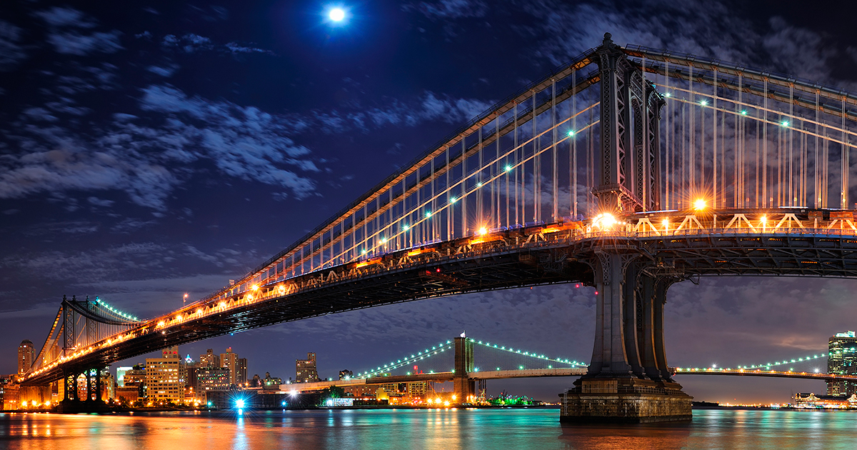 Manhattan bajo la luz de la luna