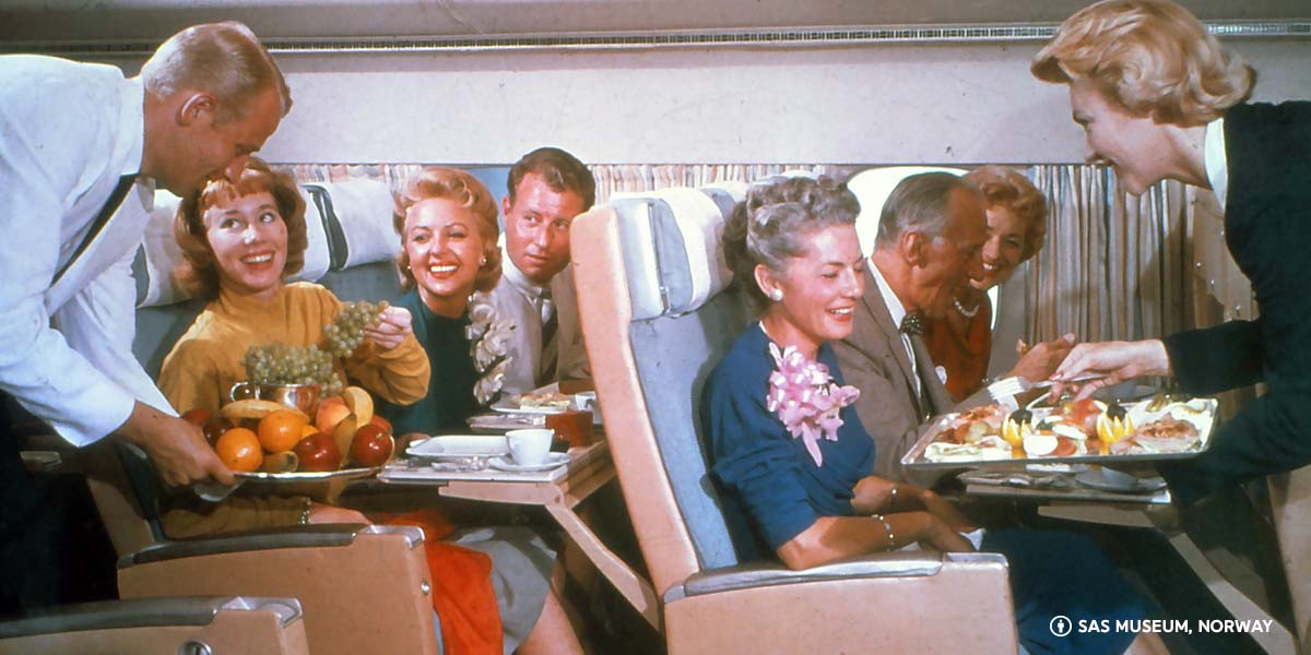 Historia de la comida en los aviones