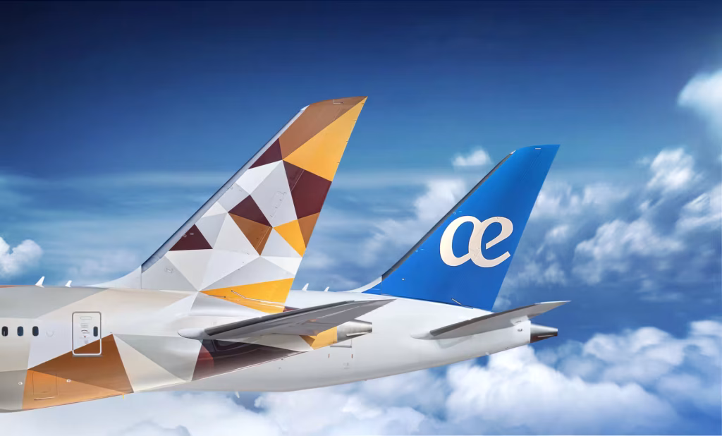 Colas aviones Etihad Air Europa